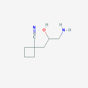 1-(3-Amino-2-hydroxypropyl)cyclobutane-1-carbonitrile