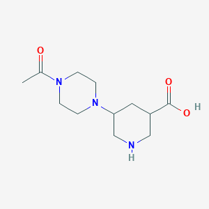 5-(4-Acetylpiperazin-1-yl)piperidine-3-carboxylic acid