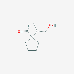 1-(1-Hydroxypropan-2-yl)cyclopentane-1-carbaldehyde