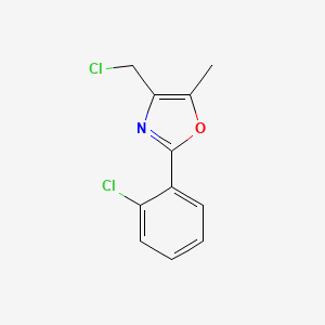 molecular formula C11H9Cl2NO B1321521 4-(氯甲基)-2-(2-氯苯基)-5-甲基-1,3-噁唑 CAS No. 475481-96-0