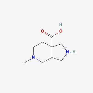 molecular formula C9H16N2O2 B13215244 5-Methyl-octahydro-1H-pyrrolo[3,4-c]pyridine-7a-carboxylic acid 