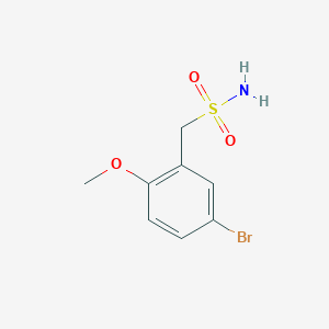 molecular formula C8H10BrNO3S B13215246 (5-Bromo-2-methoxyphenyl)methanesulfonamide 