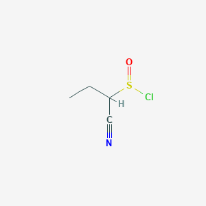 molecular formula C4H6ClNOS B13215324 1-Cyanopropane-1-sulfinyl chloride 