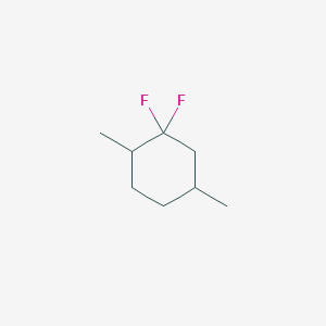 molecular formula C8H14F2 B13215332 1,1-Difluoro-2,5-dimethylcyclohexane 