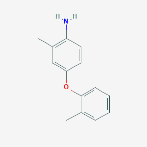 molecular formula C14H15NO B1321534 2-甲基-4-(2-甲基苯氧基)苯胺 CAS No. 946664-42-2