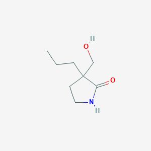 molecular formula C8H15NO2 B13215356 3-(Hydroxymethyl)-3-propylpyrrolidin-2-one 