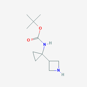 molecular formula C11H20N2O2 B1321536 (1-氮杂环-3-基-环丙基)-氨基甲酸叔丁酯 CAS No. 1363381-77-4