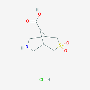 3,3-Dioxo-3lambda6-thia-7-azabicyclo[3.3.1]nonane-9-carboxylic acid;hydrochloride