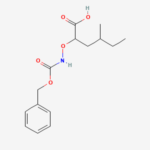 molecular formula C15H21NO5 B13215461 2-({[(Benzyloxy)carbonyl]amino}oxy)-4-methylhexanoic acid 