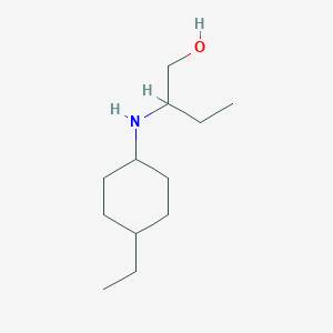 molecular formula C12H25NO B13215468 2-[(4-Ethylcyclohexyl)amino]butan-1-ol 