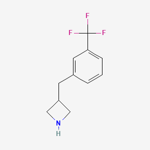 molecular formula C11H12F3N B13215489 3-[3-(Trifluoromethyl)benzyl]azetidine 