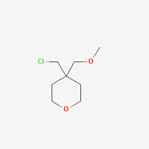 molecular formula C8H15ClO2 B13215494 4-(Chloromethyl)-4-(methoxymethyl)oxane 