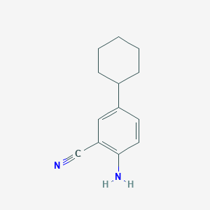 molecular formula C13H16N2 B13215525 2-Amino-5-cyclohexylbenzonitrile 