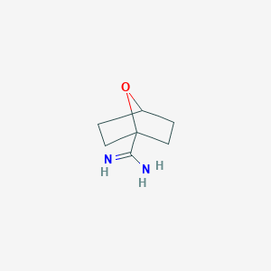 molecular formula C7H12N2O B13215542 7-Oxabicyclo[2.2.1]heptane-1-carboximidamide 