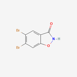 molecular formula C7H3Br2NO2 B13215544 5,6-Dibromo-benzo[d]isoxazol-3-ol 