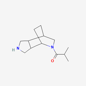 molecular formula C13H22N2O B13215559 1-{4,8-Diazatricyclo[5.2.2.0,2,6]undecan-8-yl}-2-methylpropan-1-one 