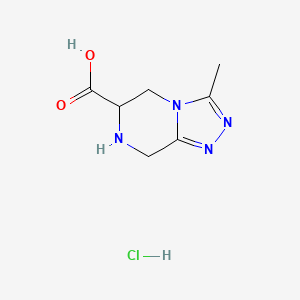 3-methyl-5H,6H,7H,8H-[1,2,4]triazolo[4,3-a]pyrazine-6-carboxylic acid hydrochloride