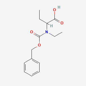 molecular formula C14H19NO4 B13215573 2-([(Benzyloxy)carbonyl](ethyl)amino)butanoic acid 