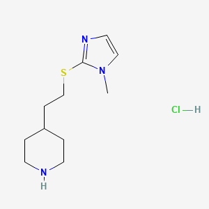 4-{2-[(1-methyl-1H-imidazol-2-yl)sulfanyl]ethyl}piperidine hydrochloride