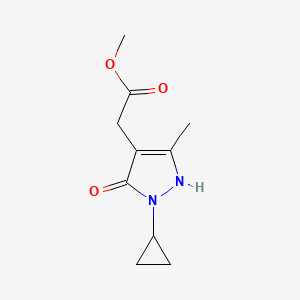 Methyl 2-(2-cyclopropyl-5-methyl-3-oxo-2,3-dihydro-1H-pyrazol-4-yl)acetate