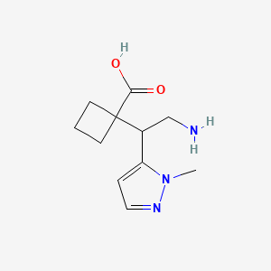 1-[2-Amino-1-(1-methyl-1H-pyrazol-5-yl)ethyl]cyclobutane-1-carboxylic acid