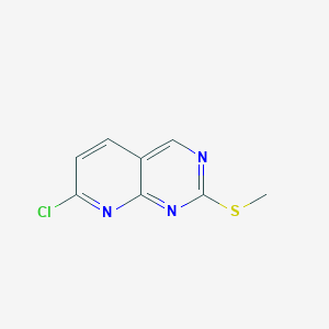 B1321562 7-Chloro-2-(methylthio)pyrido[2,3-d]pyrimidine CAS No. 352328-41-7