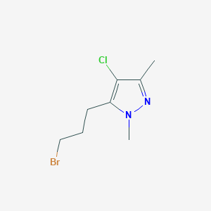 5-(3-bromopropyl)-4-chloro-1,3-dimethyl-1H-pyrazole