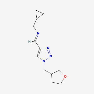 (Z)-(Cyclopropylmethyl)({1-[(oxolan-3-yl)methyl]-1H-1,2,3-triazol-4-yl}methylidene)amine