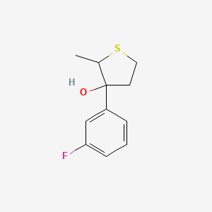 3-(3-Fluorophenyl)-2-methylthiolan-3-ol