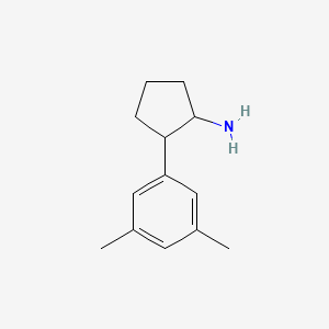 molecular formula C13H19N B13215679 2-(3,5-Dimethylphenyl)cyclopentan-1-amine 