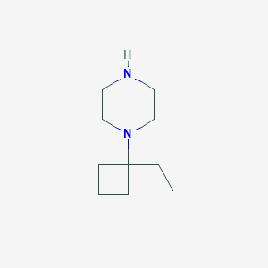 molecular formula C10H20N2 B13215708 1-(1-Ethylcyclobutyl)piperazine 