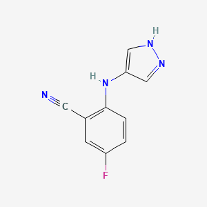 5-Fluoro-2-[(1H-pyrazol-4-yl)amino]benzonitrile