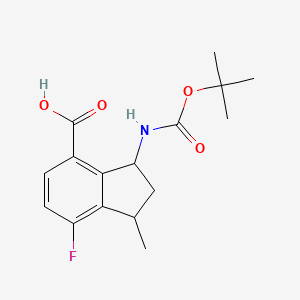 3-{[(tert-butoxy)carbonyl]amino}-7-fluoro-1-methyl-2,3-dihydro-1H-indene-4-carboxylic acid