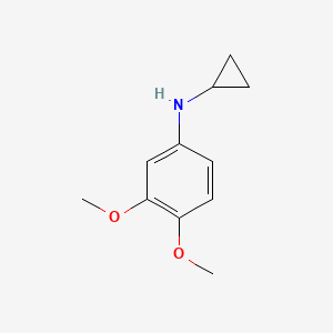 molecular formula C11H15NO2 B13215726 N-cyclopropyl-3,4-dimethoxyaniline 