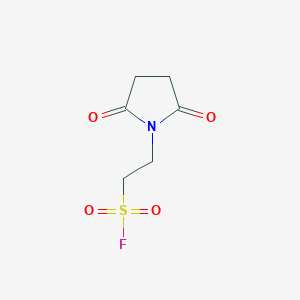 molecular formula C6H8FNO4S B13215728 2-(2,5-Dioxopyrrolidin-1-yl)ethane-1-sulfonyl fluoride 