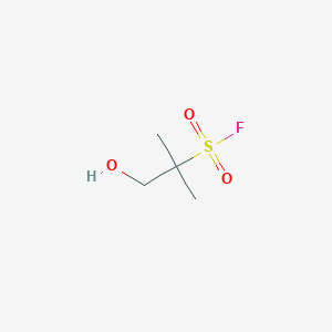 molecular formula C4H9FO3S B13215760 1-Hydroxy-2-methylpropane-2-sulfonyl fluoride CAS No. 2059988-64-4