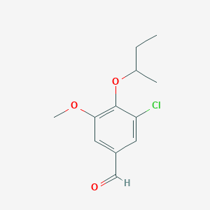 molecular formula C12H15ClO3 B1321577 4-叔丁氧基-3-氯-5-甲氧基苯甲醛 CAS No. 872183-59-0
