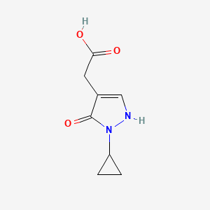 2-(2-Cyclopropyl-3-oxo-2,3-dihydro-1H-pyrazol-4-yl)acetic acid