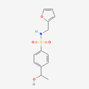 N-[(Furan-2-yl)methyl]-4-(1-hydroxyethyl)benzene-1-sulfonamide