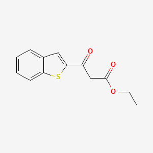 molecular formula C13H12O3S B1321582 3-(苯并[b]噻吩-2-基)-3-氧代丙酸乙酯 CAS No. 55473-29-5