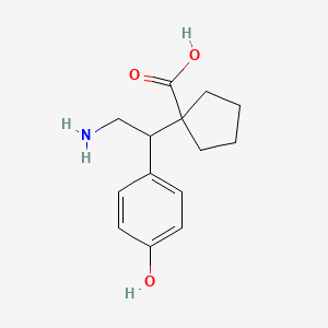 1-[2-Amino-1-(4-hydroxyphenyl)ethyl]cyclopentane-1-carboxylic acid