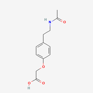 molecular formula C12H15NO4 B1321584 4-(2-乙酰氨基乙基)苯氧乙酸 CAS No. 1221574-98-6