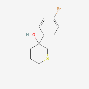 3-(4-Bromophenyl)-6-methylthian-3-ol