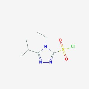 4-ethyl-5-(propan-2-yl)-4H-1,2,4-triazole-3-sulfonyl chloride