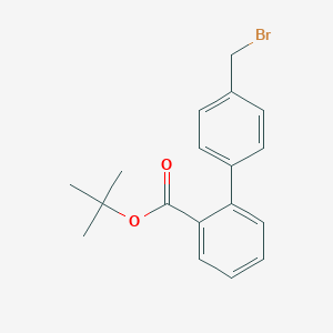 molecular formula C18H19BrO2 B132159 叔丁基 4'-(溴甲基)联苯-2-羧酸酯 CAS No. 114772-40-6