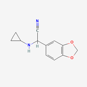 2-(2H-1,3-benzodioxol-5-yl)-2-(cyclopropylamino)acetonitrile