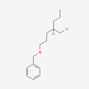 molecular formula C15H23ClO B13215919 ({[4-(Chloromethyl)heptyl]oxy}methyl)benzene 