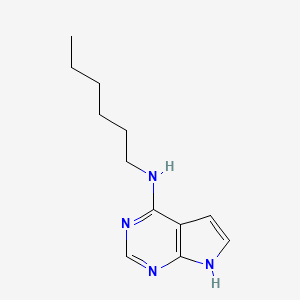 molecular formula C12H18N4 B1321592 N-己基-7H-吡咯并[2,3-d]嘧啶-4-胺 CAS No. 57357-98-9