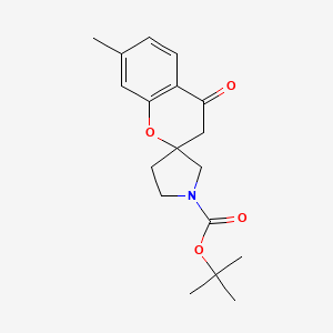 tert-Butyl 7-methyl-4-oxo-3,4-dihydrospiro[1-benzopyran-2,3'-pyrrolidine]-1'-carboxylate