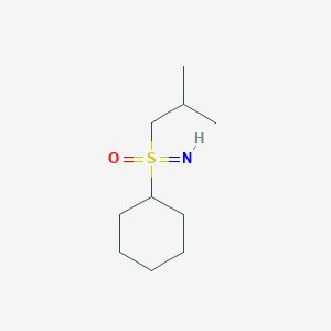 molecular formula C10H21NOS B13216007 Cyclohexyl(imino)(2-methylpropyl)-lambda6-sulfanone 